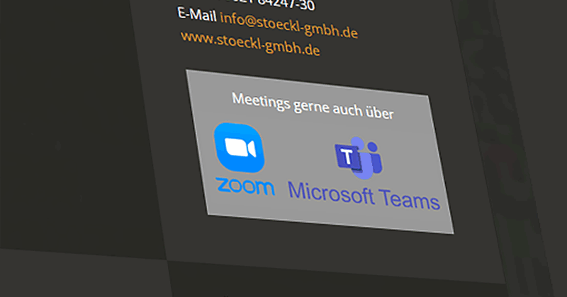 Meetings auch über Zoom und Microsoft Teams